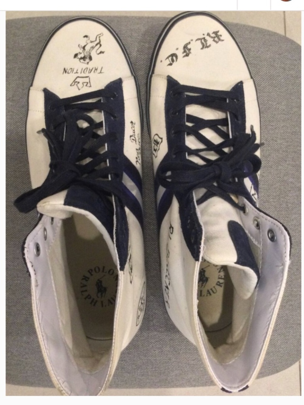 Polo Ralph Lauren Solomon Collegiate hi-tops sneakers SZ 10.5